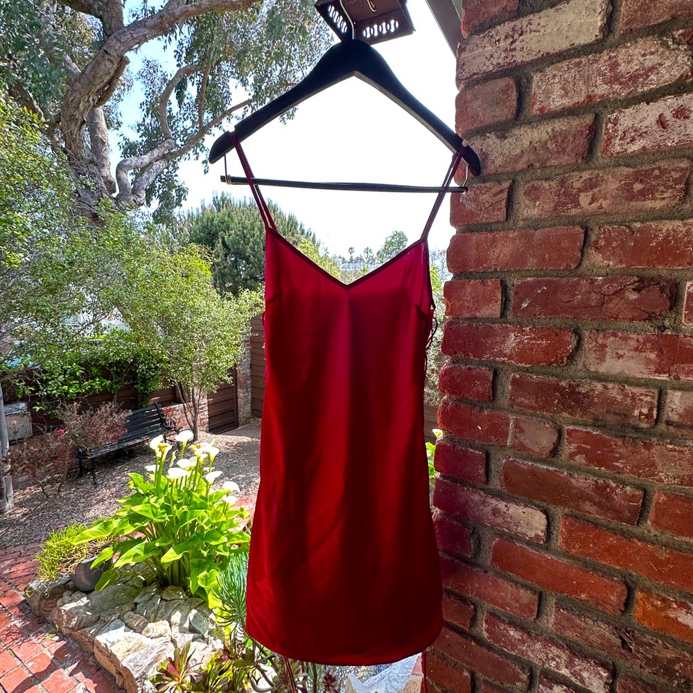 Red Victoria Secret Lace Up Side Detail